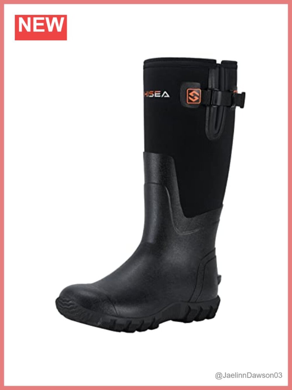 Tall Neoprene Rain Boots Waterproof Rubber Garden Boots